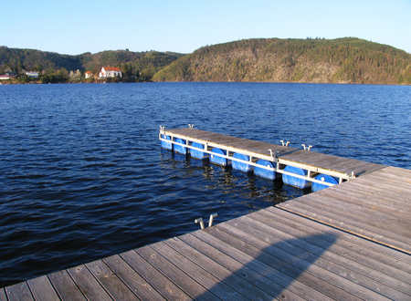 New Zivohost camp on river Vltava, springの写真素材