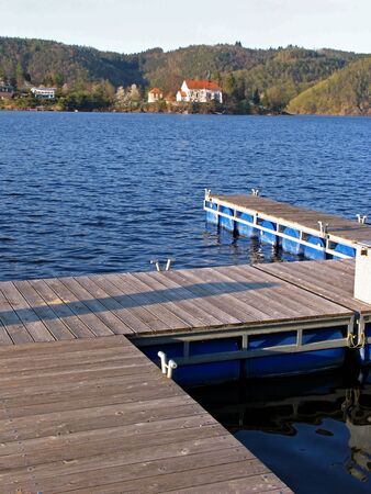 New Zivohost camp on river Vltava, springの写真素材