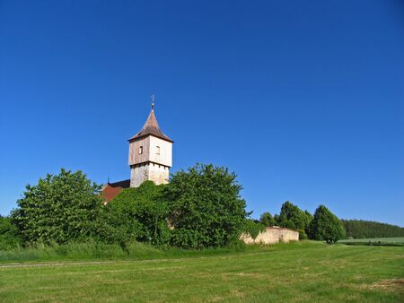 St. Martin church near Kozojedy, Czech republicの写真素材