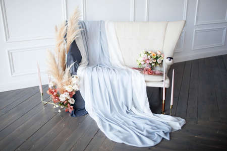 wedding decor of rosesの写真素材