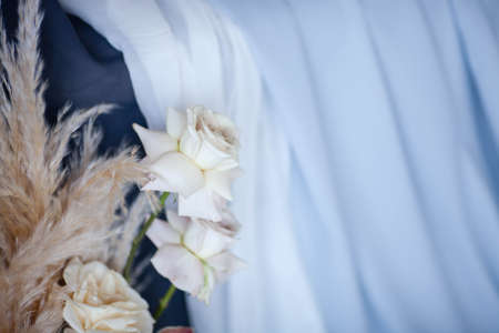 Unusual stylish bouquet of rosesの写真素材