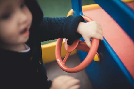 Little Boy In A Playgroundの写真素材