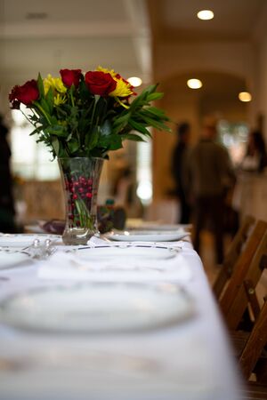 Table Setting with Flowers Family