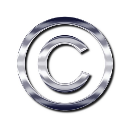 Silver copyright symbol.の写真素材