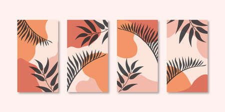 Trendy abstract universal template with nature conceptのイラスト素材