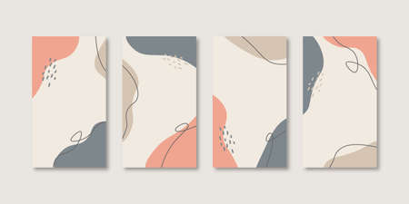 Trendy abstract universal template with nature conceptのイラスト素材