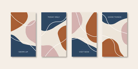 Trendy abstract universal template with nature conceptのイラスト素材