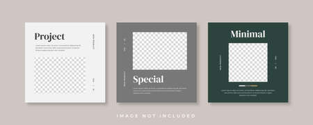 Minimalist social media post templateのイラスト素材
