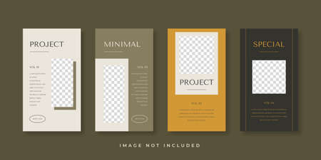 Minimalist  stories templateのイラスト素材