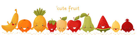 Border of cute fruitsのイラスト素材