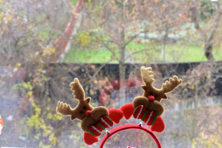 looking out the windowの写真素材