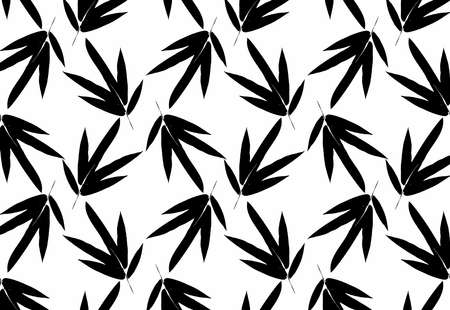 Bamboo leaf composition in design. Vector romantic landscape with bamboo trees on a white and gray background, and various attractive colors make an exclusive designのイラスト素材