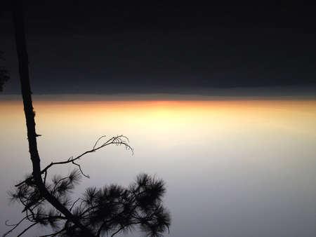 the sky in silhouette at phukradung