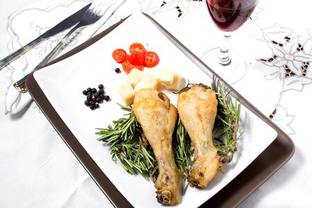 Baked chickenの写真素材