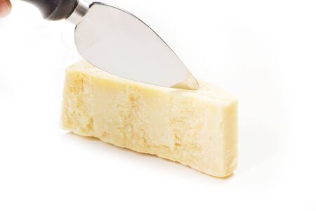 granapadano on a white backgroundの写真素材