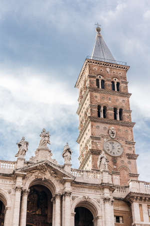 Bell tower of Santa Maria Maggiore in Romeのeditorial素材