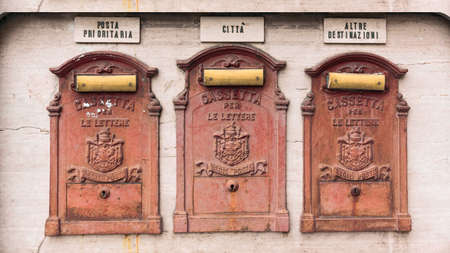 antiques mailboxesの写真素材
