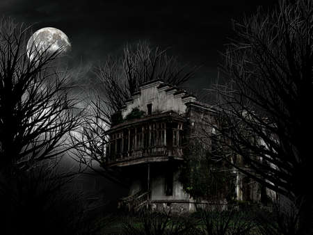 ghost houseの写真素材