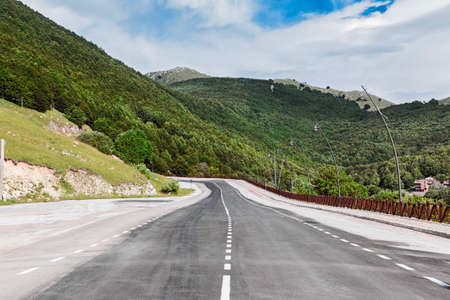 road in mountainの写真素材