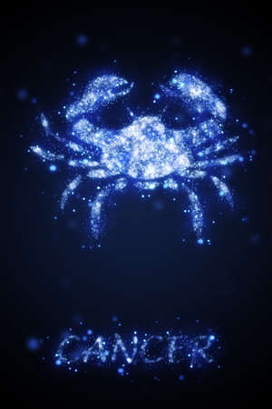 Illustration of sign of cancerの写真素材