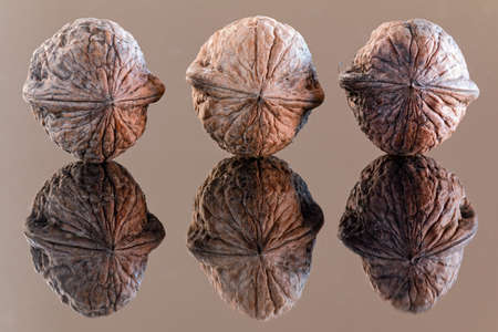 reflex of three walnuts