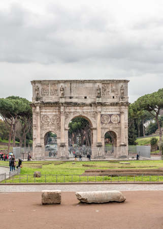 Arch of Constantine in Romeのeditorial素材