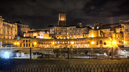 Roman forums in nightの写真素材