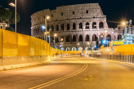 colosseum by nightの写真素材