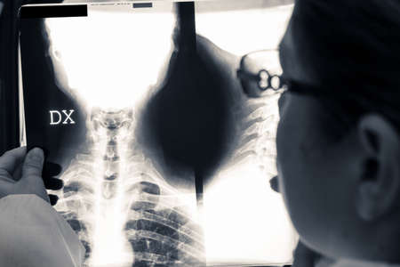 Doctor Observes x-rays