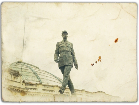 old postcard paris de gaulle presidentの写真素材