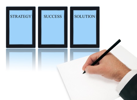 project manager  on white backgroundの写真素材