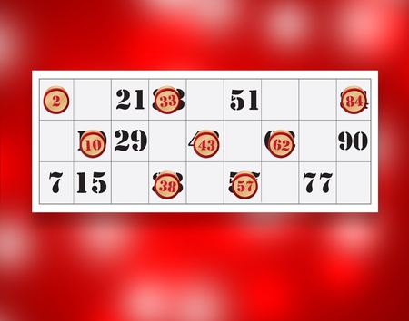 bingo number vector on white backgroundの写真素材