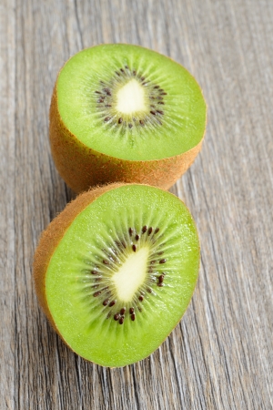 various fresh colored  fruit on wooden tableの写真素材