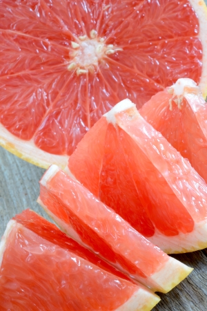 various fresh colored  fruit on wooden tableの写真素材