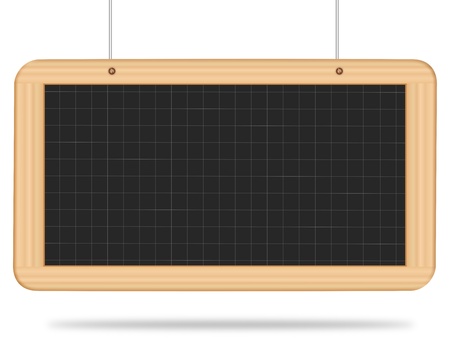 blank wooden blackboard concept on white background and holderの写真素材