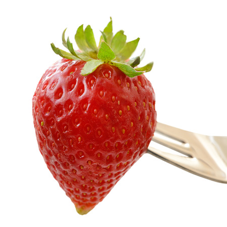 strawberry isolated on whiteの写真素材