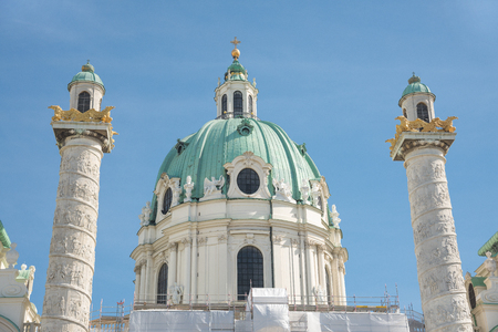 Dome of St. Charles's Church situated in Karlsplatz -Dome of St. Charles's Church situated in Karlsplatz Viennaの写真素材
