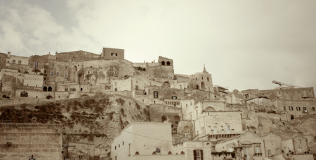 View of Sassi. Matera is the Italian city designated European Capital of Culture in 2019 and World Heritage Siteの写真素材