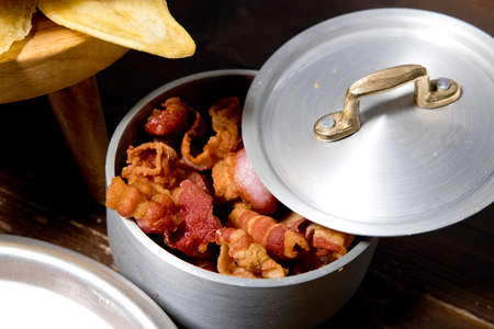 street food sandwich stuffed with various toppingsの写真素材