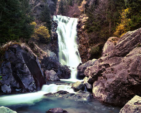 view of beautiful waterfalls with streamsの写真素材