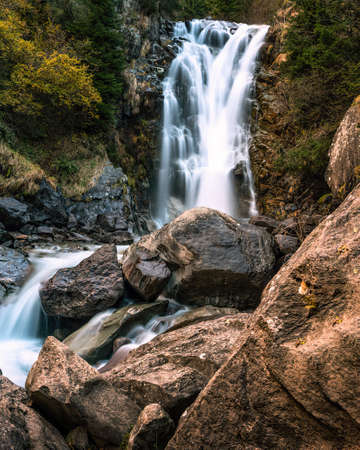 view of beautiful waterfalls with streamsの写真素材