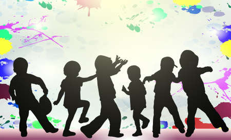 Children silhouettes