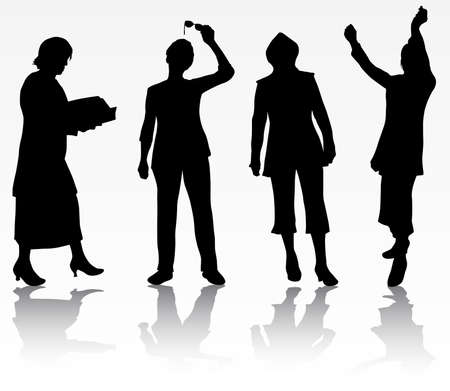 Women silhouettesのイラスト素材