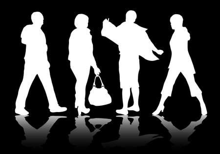 People silhouettesのイラスト素材