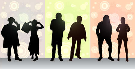 People silhouettesのイラスト素材