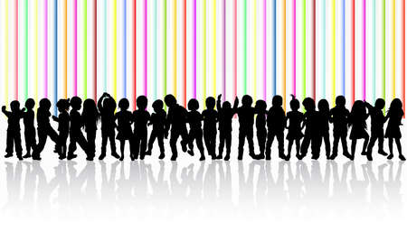 Children silhouettesのイラスト素材