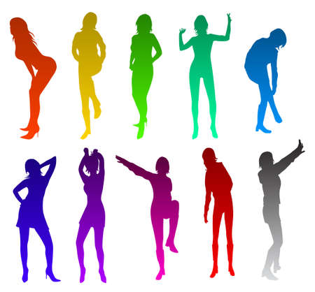 Fashion silhouetteのイラスト素材