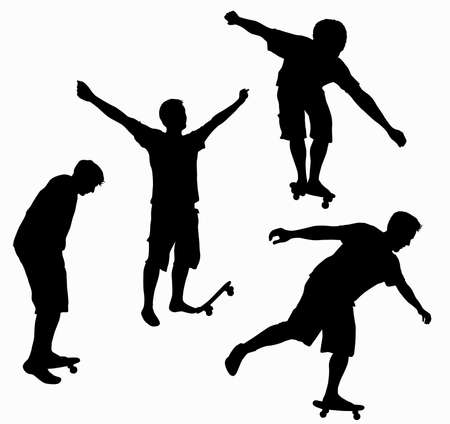 Man on skateboardのイラスト素材