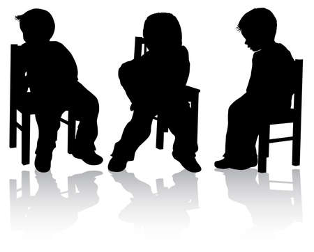 Boy on the chairのイラスト素材