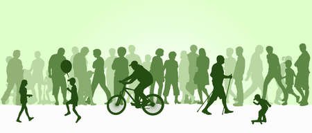 People silhouettesのイラスト素材